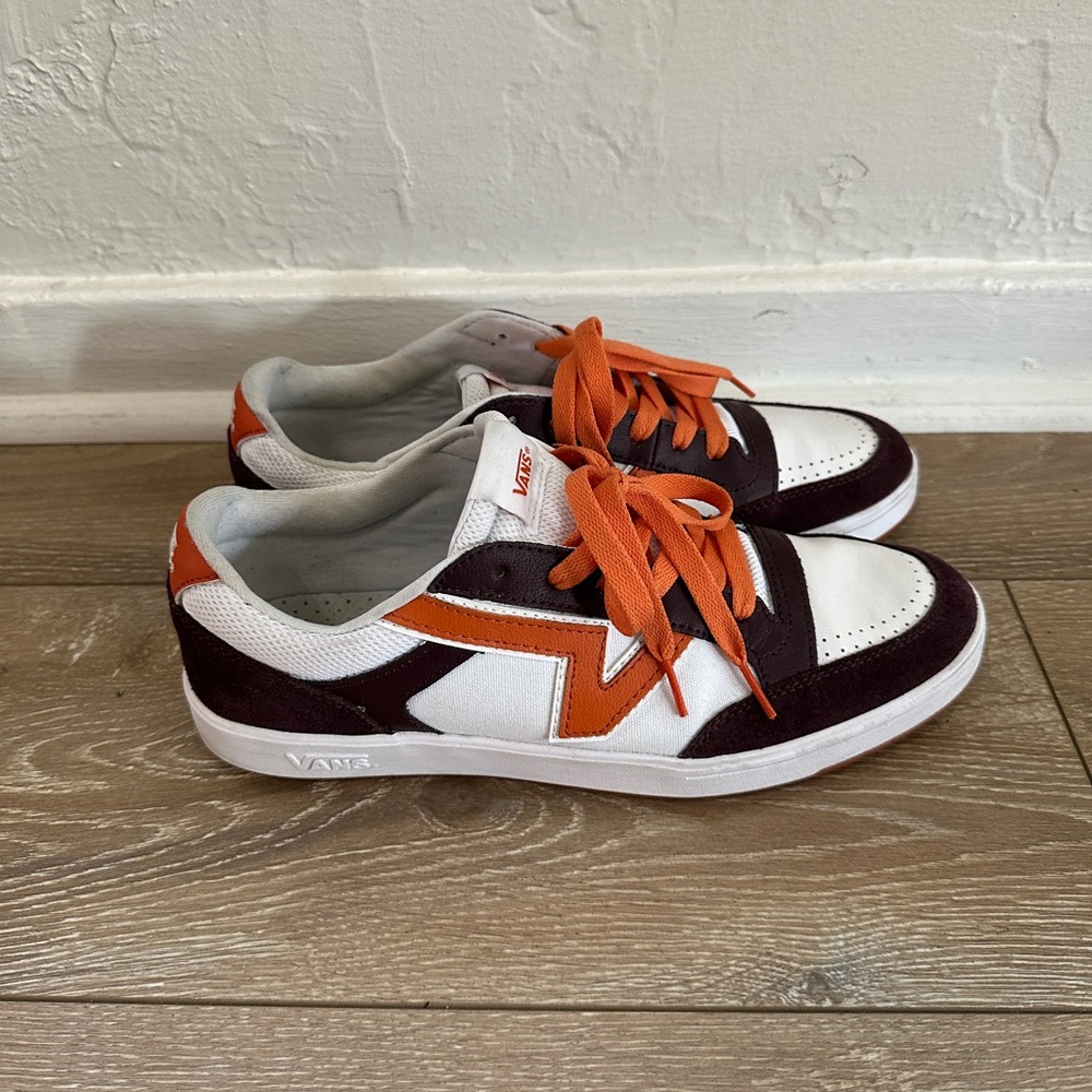 Vans Lowland Shoes, Burgundy and Orange, Size 11.5